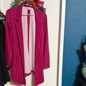 LuLaRoe Fuchsia Striped Blazer